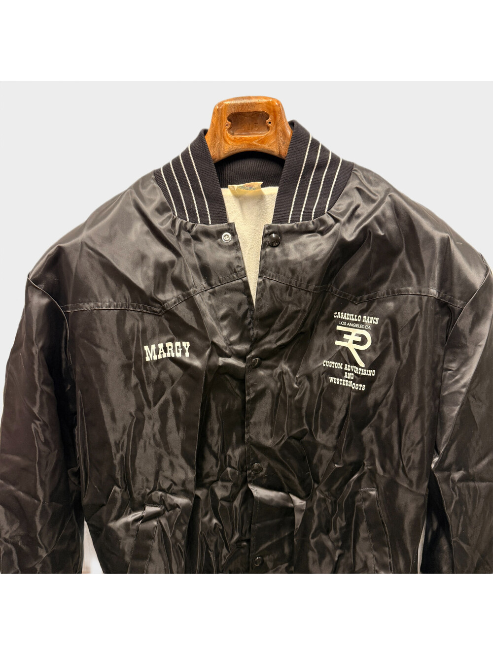 Vtg Westark Western Ranch OH Men's 2XL Satin Bomber Jacket West Ark USA Nylon